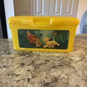 Vintage Disney Lion King‎ Yellow Huggies Baby Wipes Container EMPTY